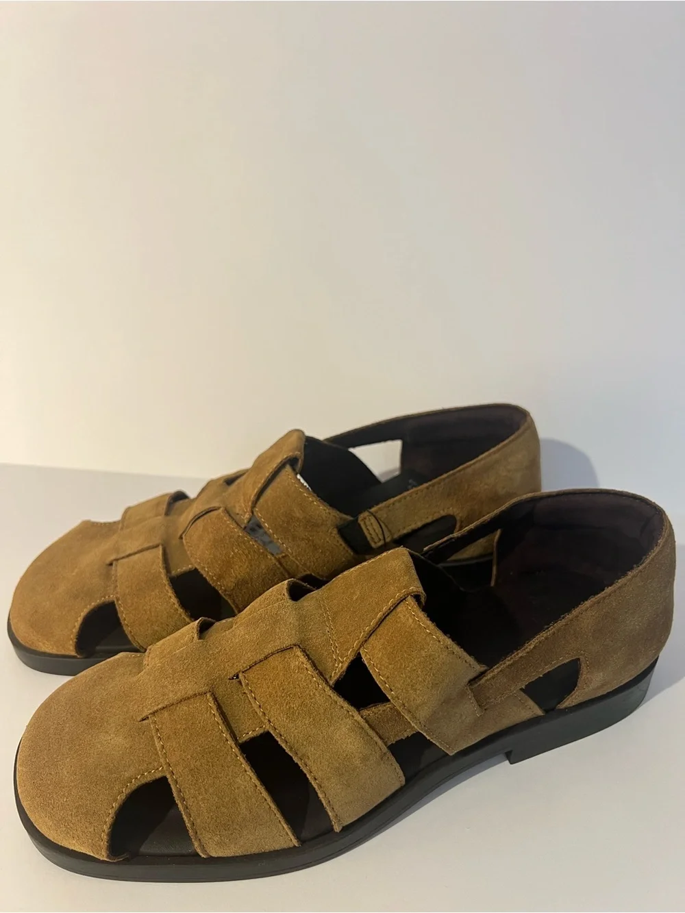 ZARA Men's / Boys Suede Fisherman Sandals in Tan / Brown. 7 (40)